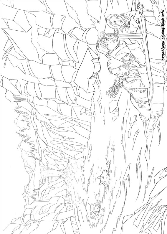 The chronicles of Narnia coloring picture